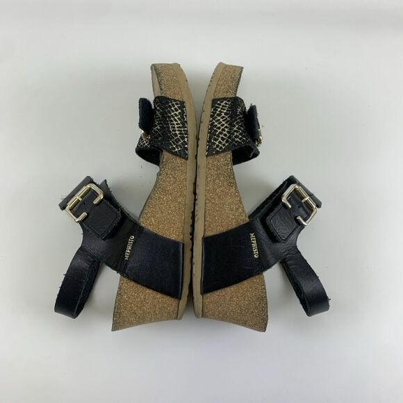 Mephisto Lissandra Wedge Sandals Adjustable Comfort Black Condor Leather 39 US 9 - Picture 16 of 16